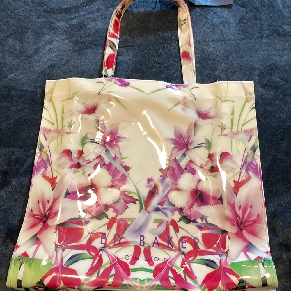 Ted Baker London Orchid Print Tote - Pink and Cream